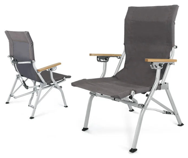 VTX-5744165 Outdoor Aluminum Alloy Adjustable Folding Chair - Portable Fishing Leisure Camping Beach Foldable Patio Garden Living