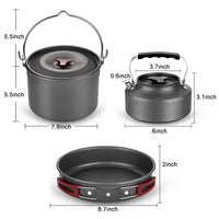 VTX-1759269 Outdoor Camp Cookwar Enamel Kitchen Tools Stove Cooking Pots Large Utensils Outside Camping Set Cookware Home