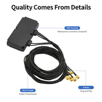 VTX-8432421 Outdoor Waterproof Marine RV car Combination aerial 6in1 combo antennas long distance wifi 5G Lte GPS Screw antenna