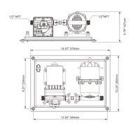 VTX-4920485 RV Water Pump System Kit 12V 24V Diaphragm Pressure Tank Stable Supply Camper Van Caravan Marine Boat Home Decor