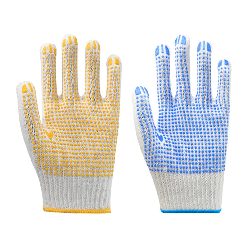 Men's Non-Slip Cotton Yarn Safety Gloves for General Industry, Opera Length, Silicone-Free, Powder-Free