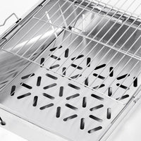 VTX-0841765 Outdoor Camping Stainless Steel Barbecue Grill Folding BBQ Stove Foldable Grilling Oven Tea-Brewing Fireplace IGT 15