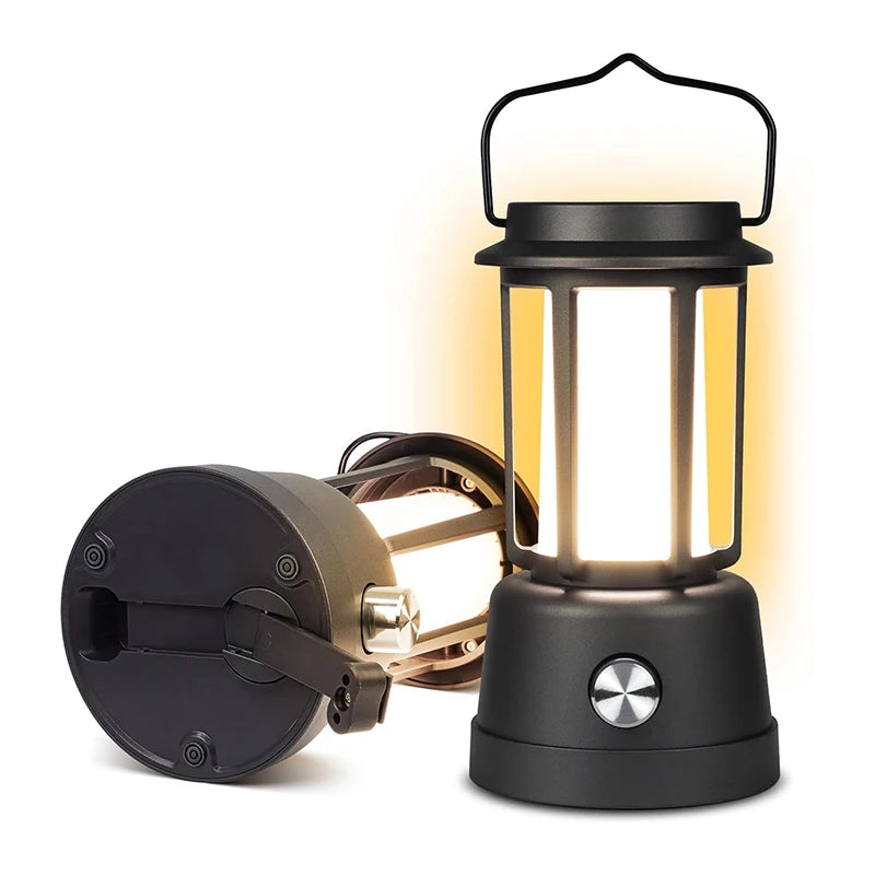 IP54 Waterproof Solar Portable Hanging Lamp & Lantern, 6500K, 300 Lumens, Rechargeable, 20,000 Hours Lifespan
