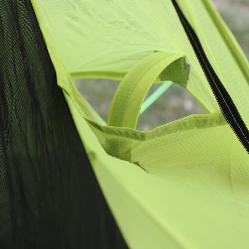 Portable Lightweight Folding Outdoor Camping Tent, Double Layer, Waterproof, 15D Nylon, Single Person, 210x115x50 CM, 780 g