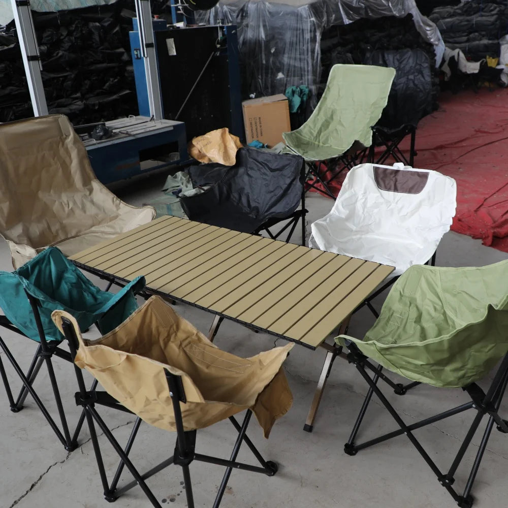 Portable Aluminum Outdoor Furniture Set with Folding Table and Chairs