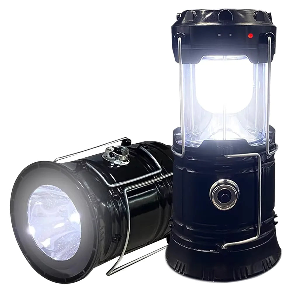 3-in-1 Solar Camping Light USB Rechargeable LED Lantern Flashlight Power Bank IP44 Rated