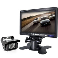VTX-8006437 Waterproof 7-Inch LCD Monitor Backup Camera System Kit 18 IR Night Vision Wide Angle Rear View Parking RV Truck