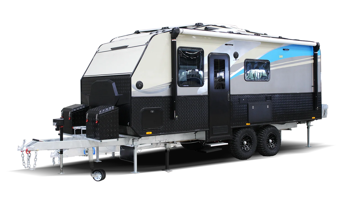 20ft Mobile Touring Camper Caravan RV with Triple Bunk Beds, Sleeps 4, Aluminum Construction, Waterproof, Off-Road Capability