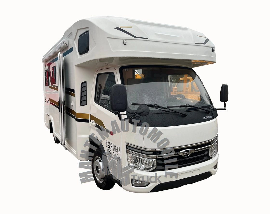 Foton 4X2 RV Camper Truck, Diesel, Manual Transmission, Dimensions 5920x2020x2720mm, 146HP Engine, Outdoor Camping Vehicle