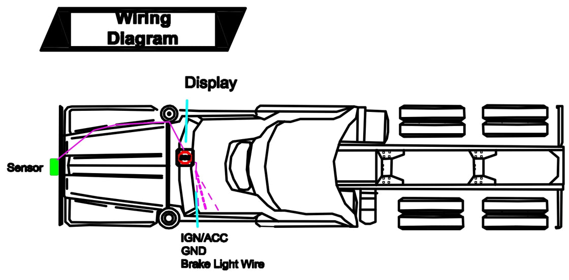 Universal Safe Driving System with Forward Collision Warning and Parking Sensor, Model M307-0001, Waterproof, 12-24V