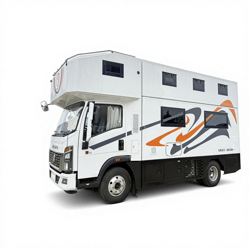 Lightweight RV Caravan for Short-Distance Recreational Camping, EURO 5 Emission Standard, Multiple Driving Configurations