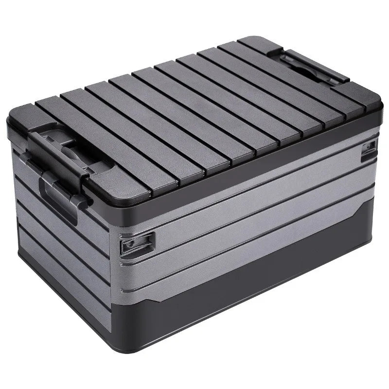 60L Foldable Double Tier Caravan Storage Box for Outdoor Camping and Travel