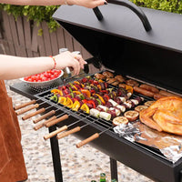 VTX-0907301 Large Double-Sided Folding Metal BBQ Grill Patio Home Stay Camping Commercial Camp Outdoor Rack Kitchen Cooking