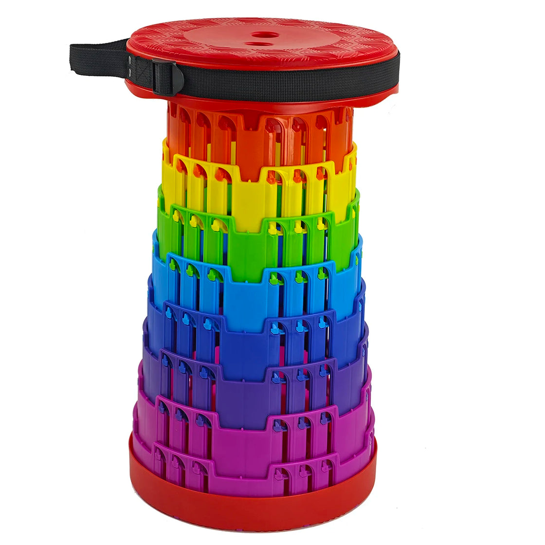 Telescopic Stool with Cushion, 660lb Capacity, Lightweight and Foldable for Outdoor and Indoor Use