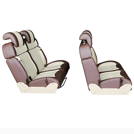Luxury Leather MPV Van Seat with Sofa Bunk Bed Reclining Multi-Functional for Mercedes Vito, HIACE, Sprinter, and More