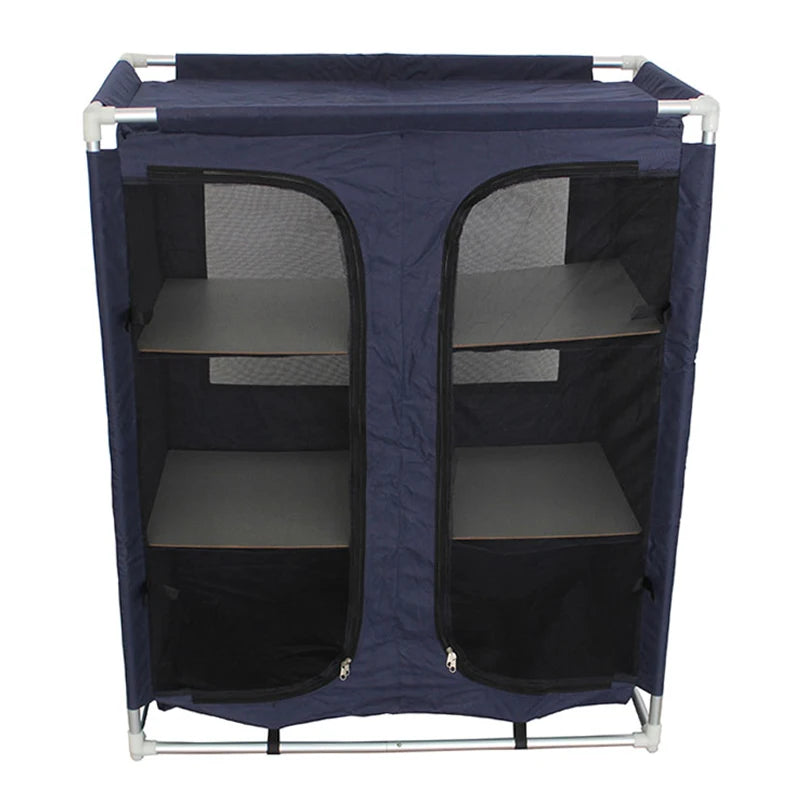 Outdoor Folding Camping Kitchen Cabinet - Aluminum Frame, MDF Table Top, Multiple Sizes Available