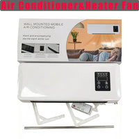 VTX-4396197 1500W Portable Ductless Air Conditioner Wall-Mounted Natural Wind Fan Heater RV Polypropylene Camping Hiking Travel