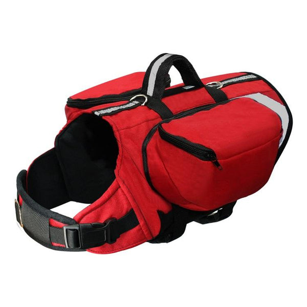 VTX-6091813 Outdoor Dog Backpack Harness Reflective Dogs Pack Hound Travel Camping Hiking Backpacks Saddle Bag Medium Large