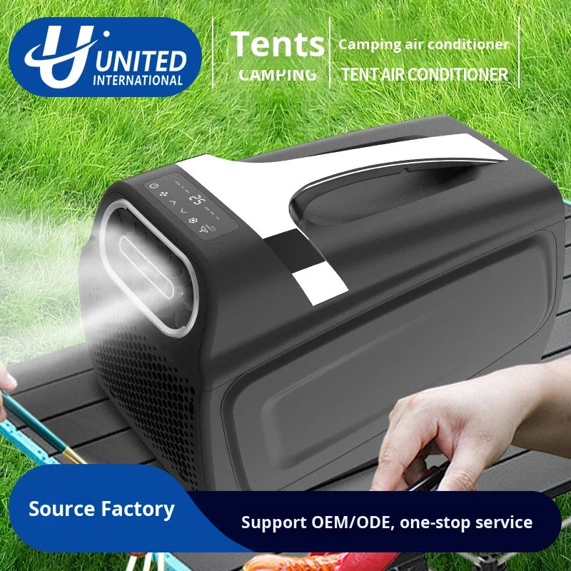 Electric Portable Fixed Frequency Air Conditioner Cooling Only with Remote Control for Camping and Truck Tents