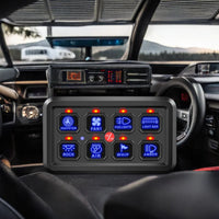 VTX-8366885 Dimmable Touch Control Panel Box Electronic Relay System Car 8 Gang Switch Truck ATV UTV Boat Marine SUV Caravan