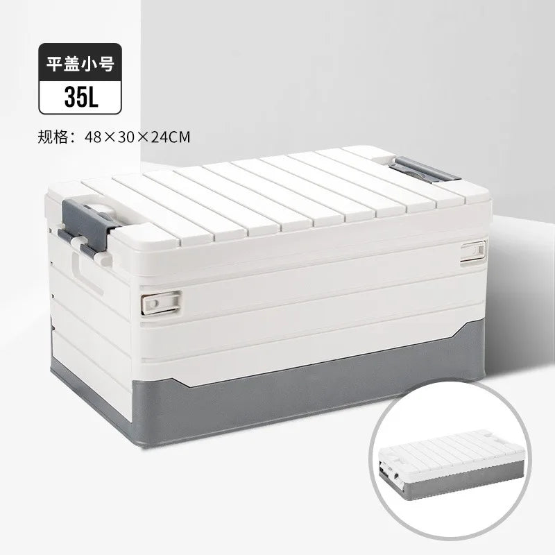 60L Foldable PP Double Tier Caravan Storage Box for Camping and Travel