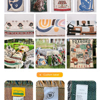Custom Logo Modern Polyester/Cotton Throw Blanket-Inflatable