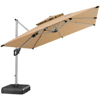 VTX-1971365 Modern Design Waterproof Windproof UV Protect Dining Garden Terrace Sunshade Patio Umbrella Base Villa Pool Courtyard