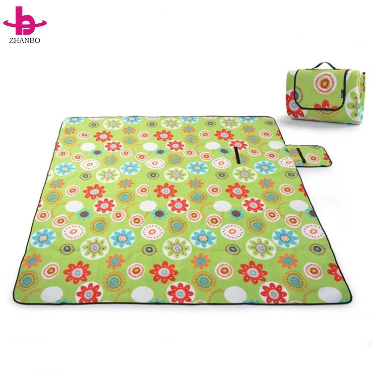 Waterproof Foldable Picnic Blanket, 200x200cm, Soft Fleece and PVC, Lightweight Outdoor Mat