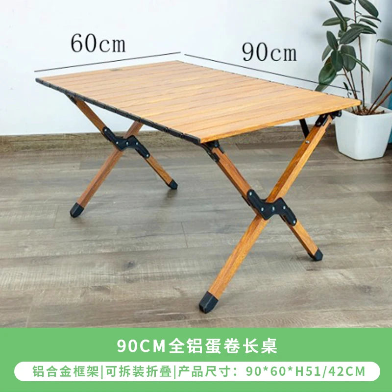 Folding Outdoor Beach Chair with Removable Mesh Table, Aluminum Alloy Frame, and Teslin Fabric