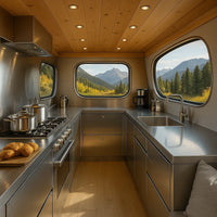 VTX-9448229 Design Cupboard Unit Outdoor Kitchen Cabinet Organizer Sets Campervan Units Full Set Stainless Steel Modern