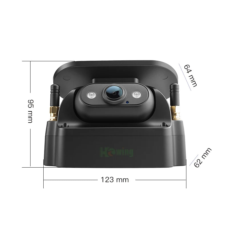 Solar Wireless WIFI Truck Camera System with 5-Inch IPS Monitor and Magnetic Waterproof Backup Camera