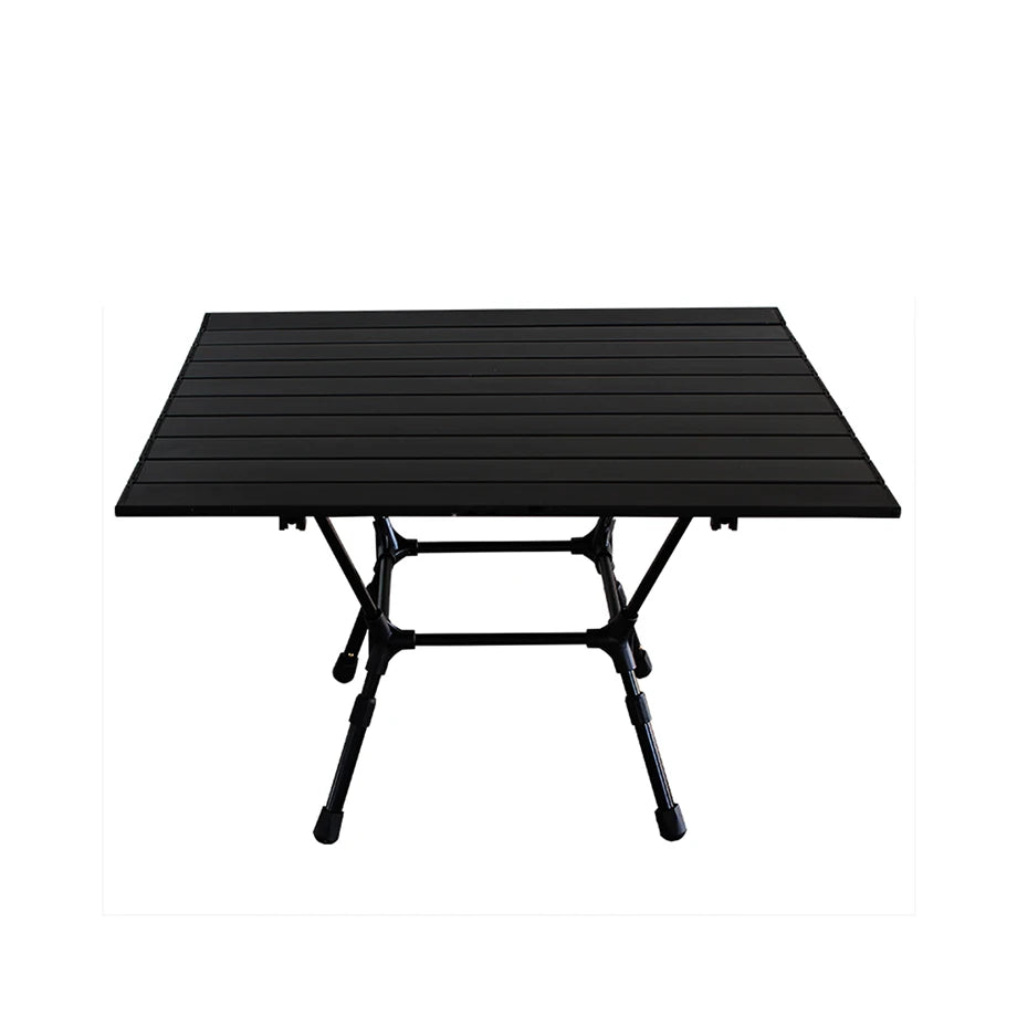 Aluminium Portable Folding Camping Table - Lightweight Outdoor Furniture, Black, Model IKS-FT022