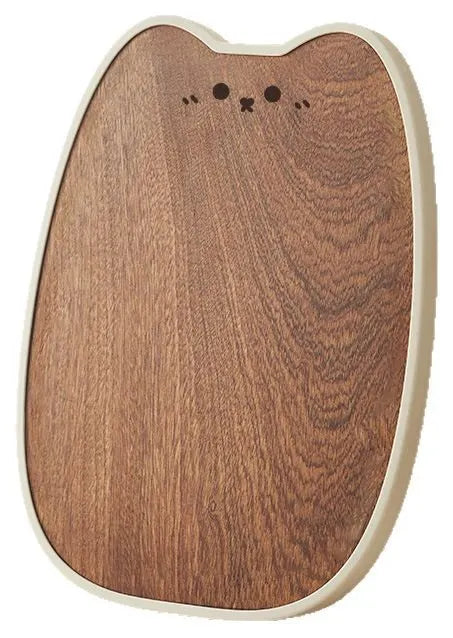 VTX-5842469 Food-Safe Wenge Wood Cutting Board Cartoon Design Thickened & Mold-Resistant Anti-Mold 14 x 10.8 in Kitchen Home