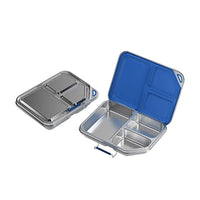 VTX-1497125 304 Stainless Steel Children's Camping Lunch Box 3 Compartment Leak Proof Silicone Seal Bento Container School BPA