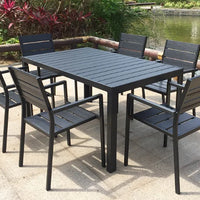 VTX-3445925 Modern All-weather HDPE Patio Garden Set Restaurant Dining Table Chair Outdoor Furniture Park Use Living Room Balcony