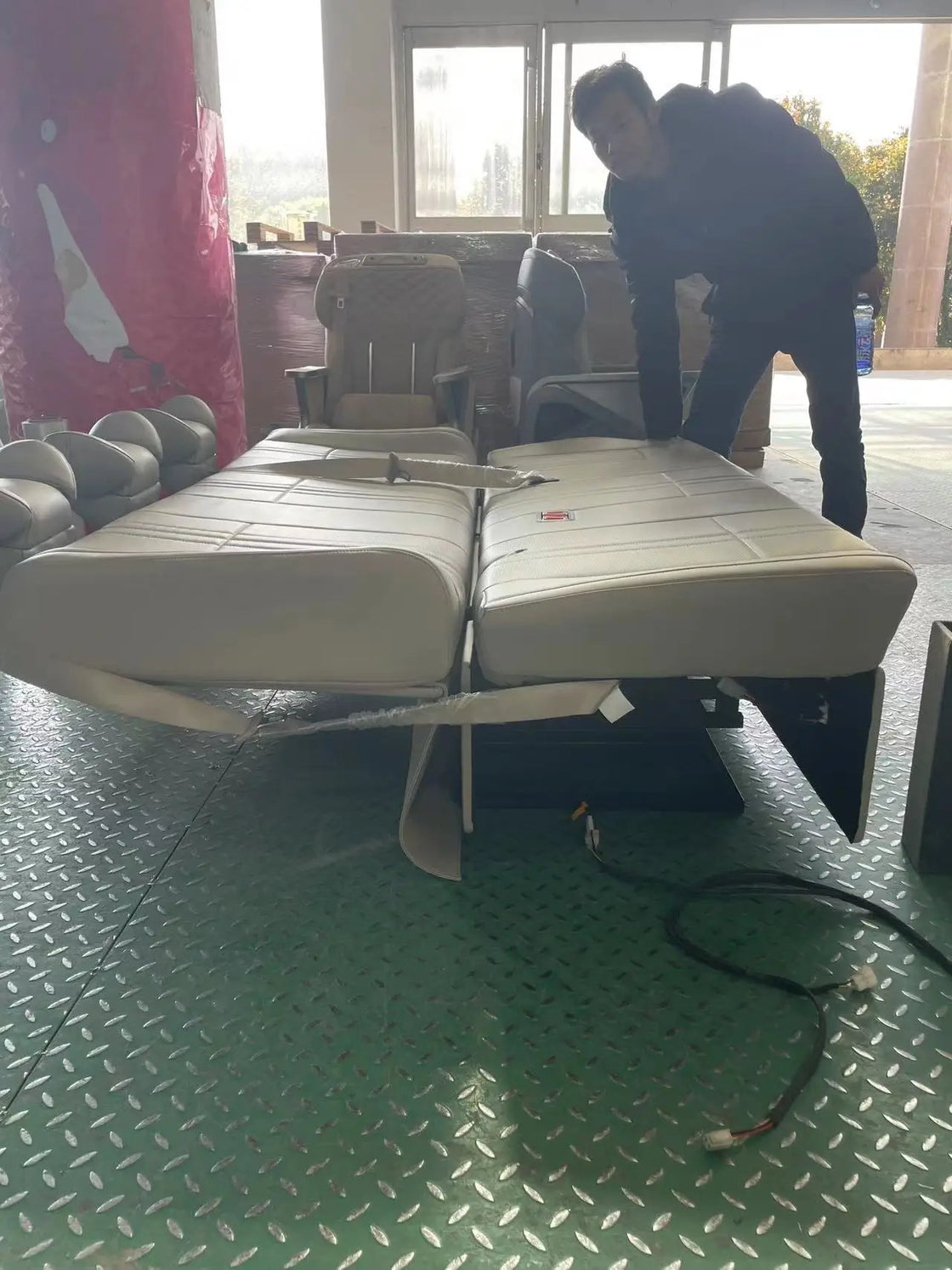 180 Degree Modified Car Seat Sofa Bed for RV, Van, Sprinter, Alphard, V-Class - Model RA01