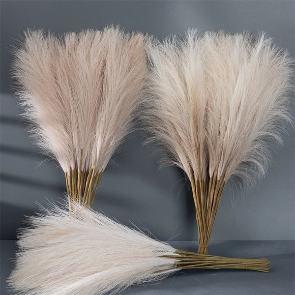 VTX-5383717 55CM Fluffy Pampas Grass Simulation Reed Hair Wedding Party Minimalist Home Decoration Artificial Flowers 1pcs