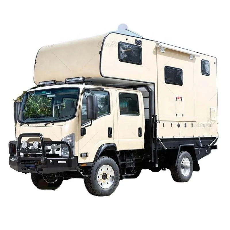 Luxury Mobile Touring RV Motorhome for Parties - Mini Caravan Trailer, ISUZU Chassis, 4-6 Berth, Foldable Tent, Slide-out Kitchen
