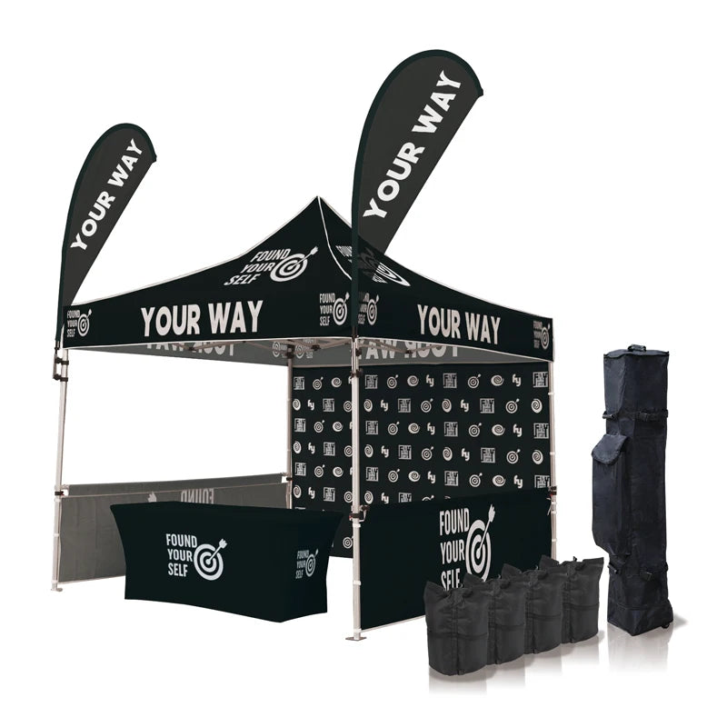 Durable Aluminum 10x10 Outdoor Trade Show Canopy Tent with Custom Logo Print