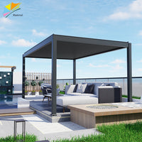 VTX-3019941 5x4 Electrique Motorisée Démontable Aluminium Bioclimatica Bioclimatique Pergola Outdoor Hurricane Proof Home Decor