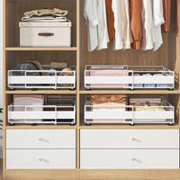 VTX-9513765 Expandable Pull Out Cabinet Organizer No Drill Deep Slide Drawer Kitchen Bathroom Wardrobe Metal Modern Adjustable