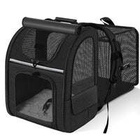 VTX-3746213 Cat & Small Dog Outdoor Portable Lightweight Expandable Pet Travel Double-Shoulder Backpack Zipper Closure Home Decor