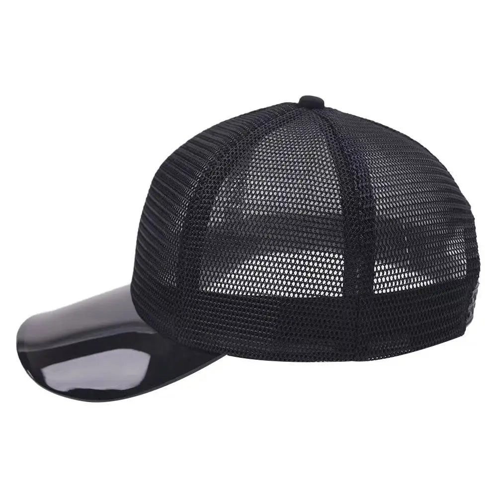 Lightweight UV Protection Waterproof Sports Cap for Adults, 5-Panel Design, Breathable TPU Nylon Mesh Sun Hat for Outdoor Activities