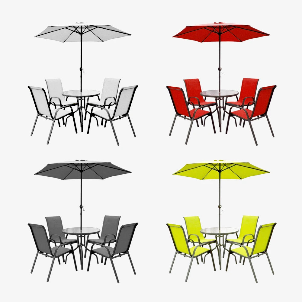 Portable Outdoor Camping Table and Chair Set for Garden Use, Metal, Iron, Modern Design