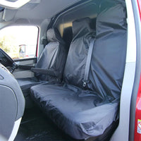 VTX-1283237 ZHIXIAO Heavy Duty Black Waterproof Van Seat Cover Full Set Universal Fit Single Double Durable Polyester All-Season