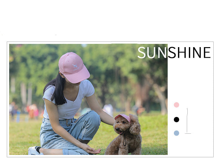 KFX-0140221 Summer Dog Sun Hat - Princess Style Mesh Sunshade for Dogs