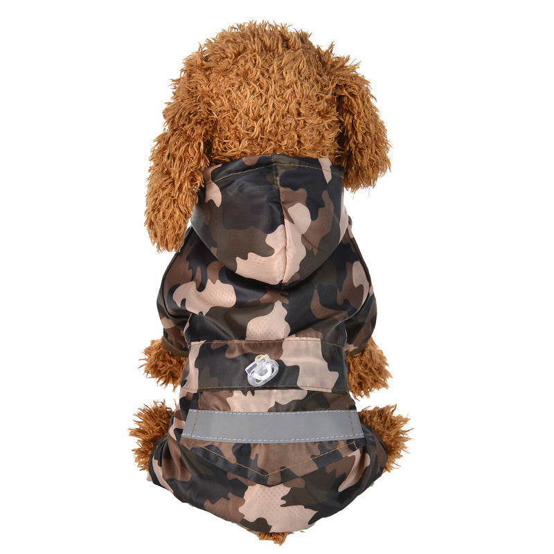 KFX-0521917 Durable Waterproof Pet Poncho with Pocket for All Weather Conditions