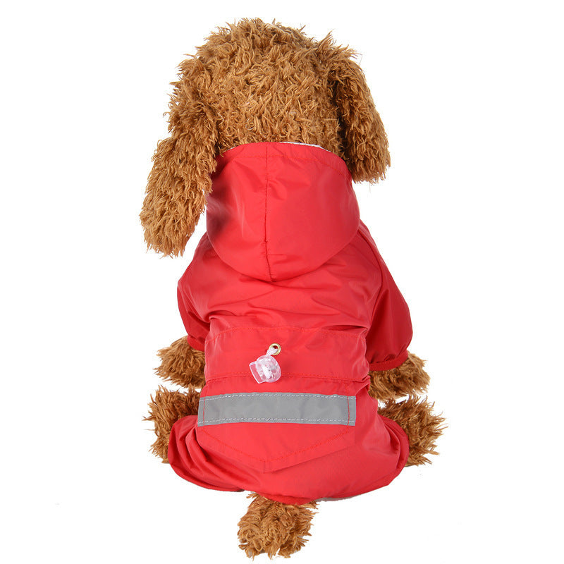 KFX-0521917 Durable Waterproof Pet Poncho with Pocket for All Weather Conditions