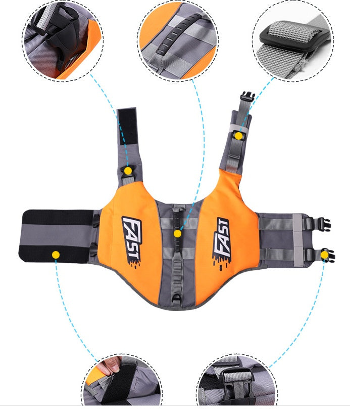 KFX-0818621 Reflective Dog Life Jacket for Swimming Training, Suitable for Medium and Large Dogs