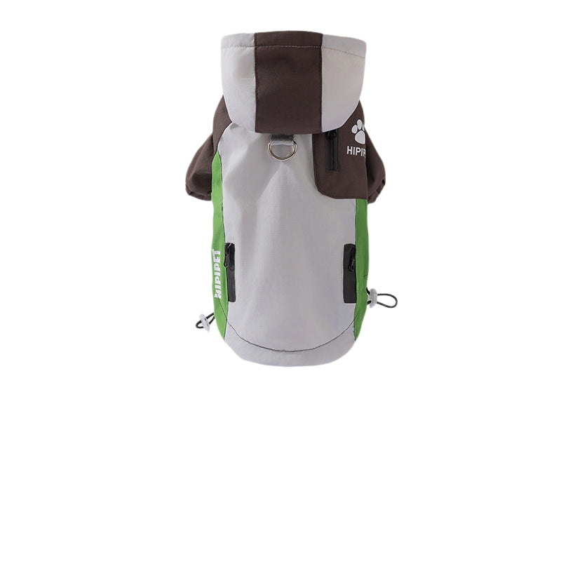 KFX-1861821 Waterproof Outdoor Dog Jacket with Hood, Reflective Hiking Coat and Multiple Pockets